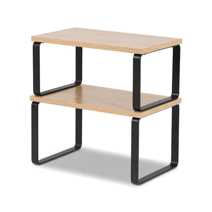 Cefito Kitchen Storage Shelves Rack Cupboard Cabinet Organiser Set of 2 DR-D-2SET-WD