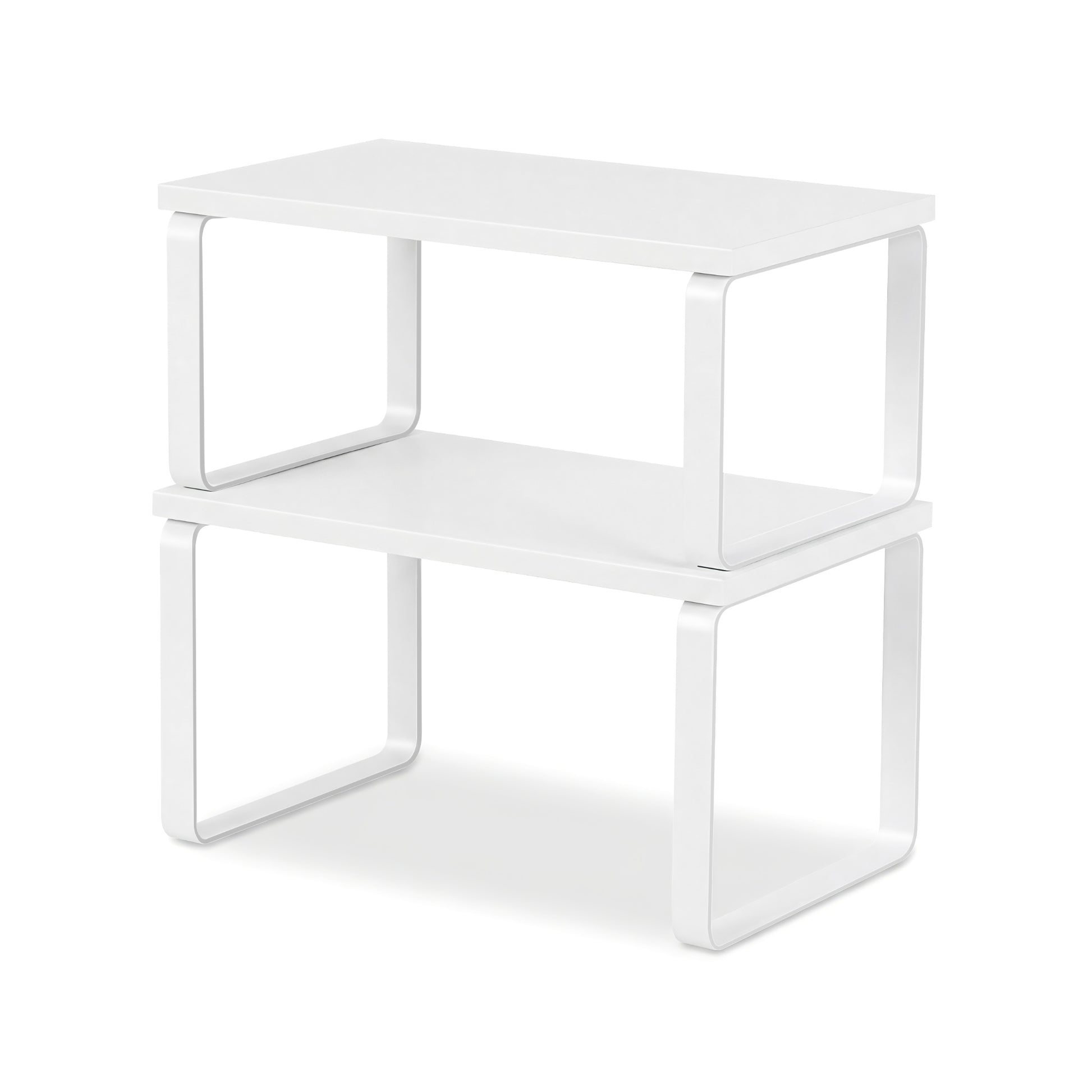 Cefito Kitchen Storage Shelves Rack Cupboard Cabinet Organiser Set of 2 DR-D-2SET-WH