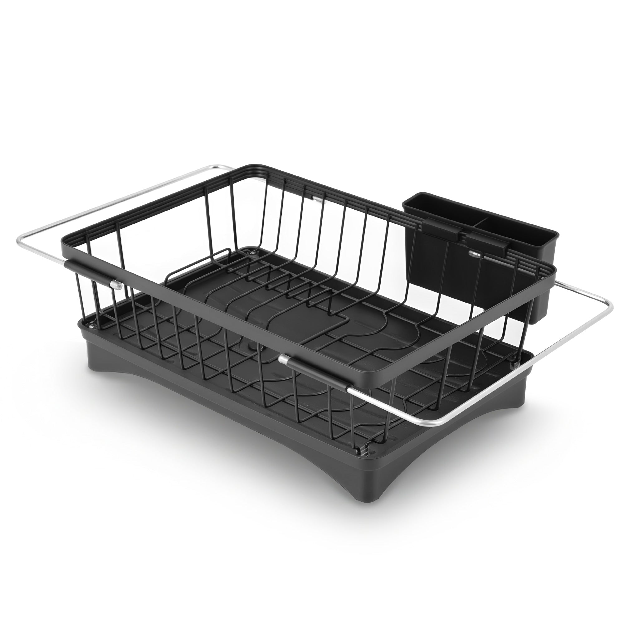 Cefito Dish Drying Rack for Kitchen Storage Organisation Kitchen Sink Organiser Dish Drainer DR-E-04-BK