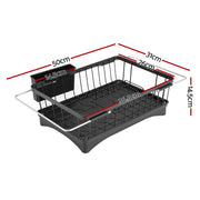 Cefito Dish Drying Rack for Kitchen Storage Organisation Kitchen Sink Organiser Dish Drainer DR-E-04-BK