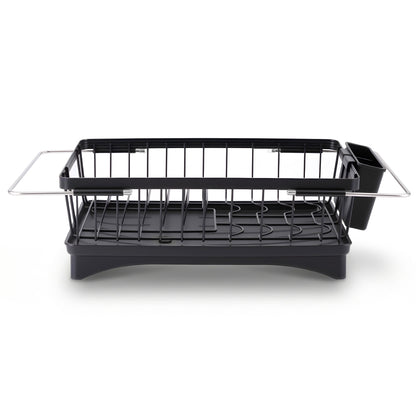 Cefito Dish Drying Rack for Kitchen Storage Organisation Kitchen Sink Organiser Dish Drainer DR-E-04-BK