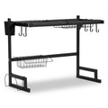 Cefito Dish Drying Rack for Kitchen Storage Organisation Kitchen Sink Organiser Dish Drainer DR-E-OVER-65-BK
