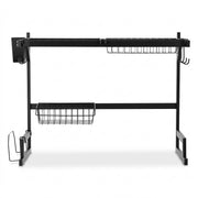 Cefito Dish Drying Rack for Kitchen Storage Organisation Kitchen Sink Organiser Dish Drainer DR-E-OVER-65-BK