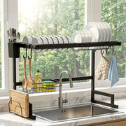 Cefito Dish Drying Rack for Kitchen Storage Organisation Kitchen Sink Organiser Dish Drainer DR-E-OVER-65-BK
