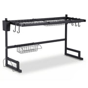 Cefito Dish Drying Rack for Kitchen Storage Organisation Kitchen Sink Organiser Dish Drainer DR-E-OVER-85-BK
