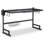 Cefito Dish Drying Rack for Kitchen Storage Organisation Kitchen Sink Organiser Dish Drainer DR-E-OVER-85-BK