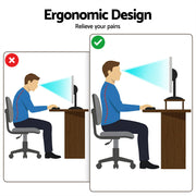 Artiss Dual Monitor Stand 100cm Riser Large Laptop Stand Desk Organiser Black DR-STB-111-03