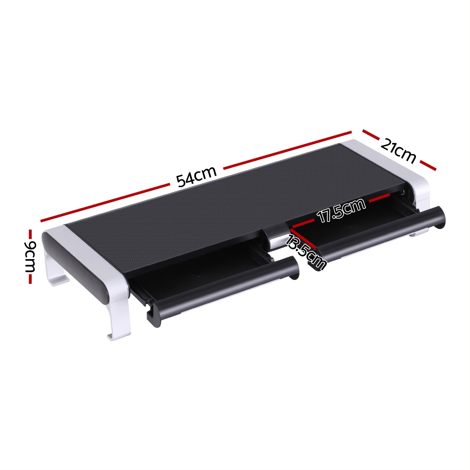 Artiss RGB Monitor Stand with USB Hub Desk Organiser Charging Stand Computer Stand Black DR-STB-171