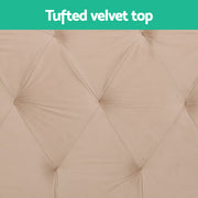 Artiss Storage Ottoman Blanket Box 80cm Weaved Velvet Pine DRESS-D-OTM-L80-WDGY