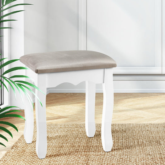 Artiss Dressing Table Stool Velvet Grey DRESS-D-STOOL-GY