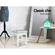 Artiss Dressing Table Stool Velvet White
