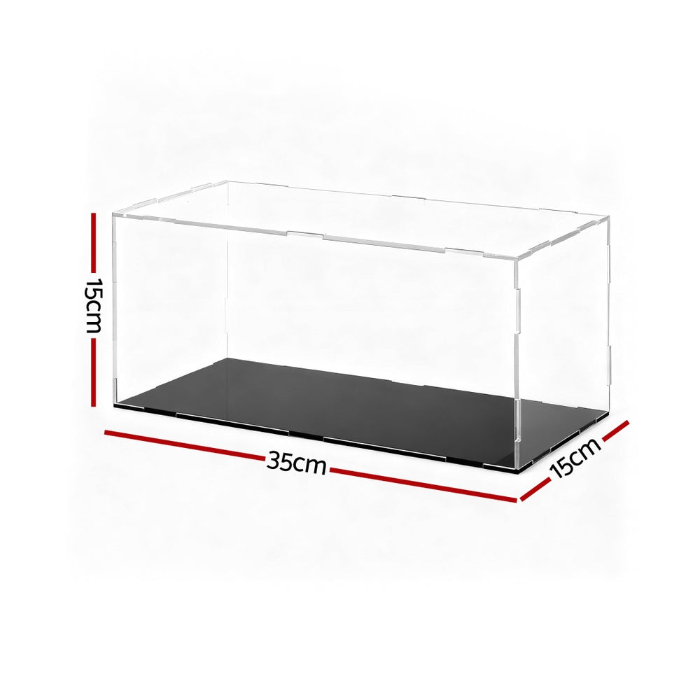 Artiss Clear Acrylic Display Case Dustproof Protection Box For Car Toys 15CM DS-15-CL