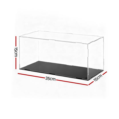 Artiss Clear Acrylic Display Case Dustproof Protection Box For Car Toys 15CM DS-15-CL