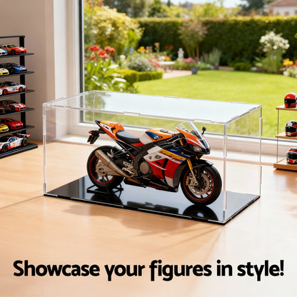 Artiss Clear Acrylic Display Case Dustproof Protection Box For Car Toys 15CM DS-15-CL