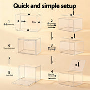 Artiss Clear Acrylic Display Case Dustproof Protection Box For Toys 27CM DS-27-CL
