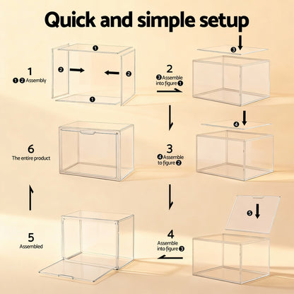 Artiss Clear Acrylic Display Case Dustproof Protection Box For Toys 27CM DS-27-CL