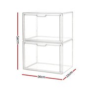 Artiss Clear Acrylic Display Case Box 2 Pack For Toys 54cm DS-27-CLX2