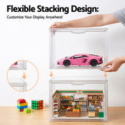 Artiss Clear Acrylic Display Case Box 2 Pack For Toys 54cm DS-27-CLX2