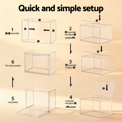 Artiss Clear Acrylic Display Case Box 2 Pack For Toys 54cm DS-27-CLX2