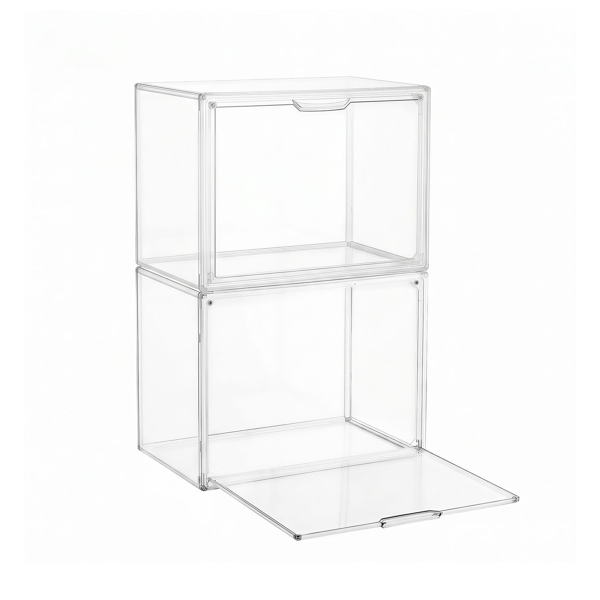 Artiss Clear Acrylic Display Case Box 2 Pack For Toys 54cm DS-27-CLX2