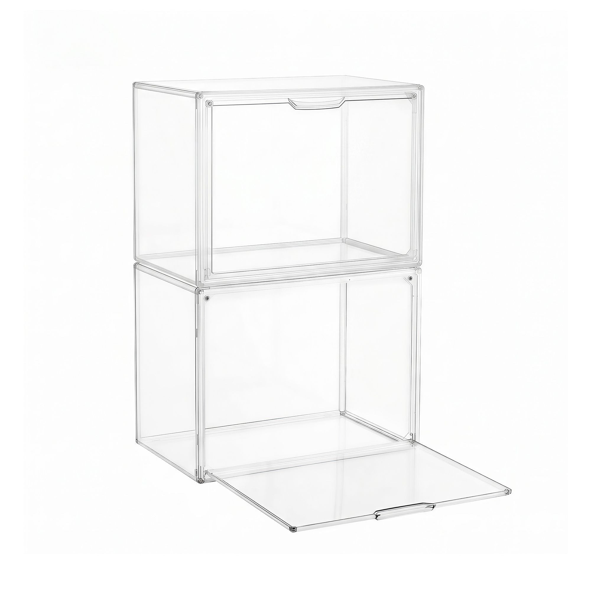 Artiss Clear Acrylic Display Case Box 2 Pack For Toys 54cm DS-27-CLX2