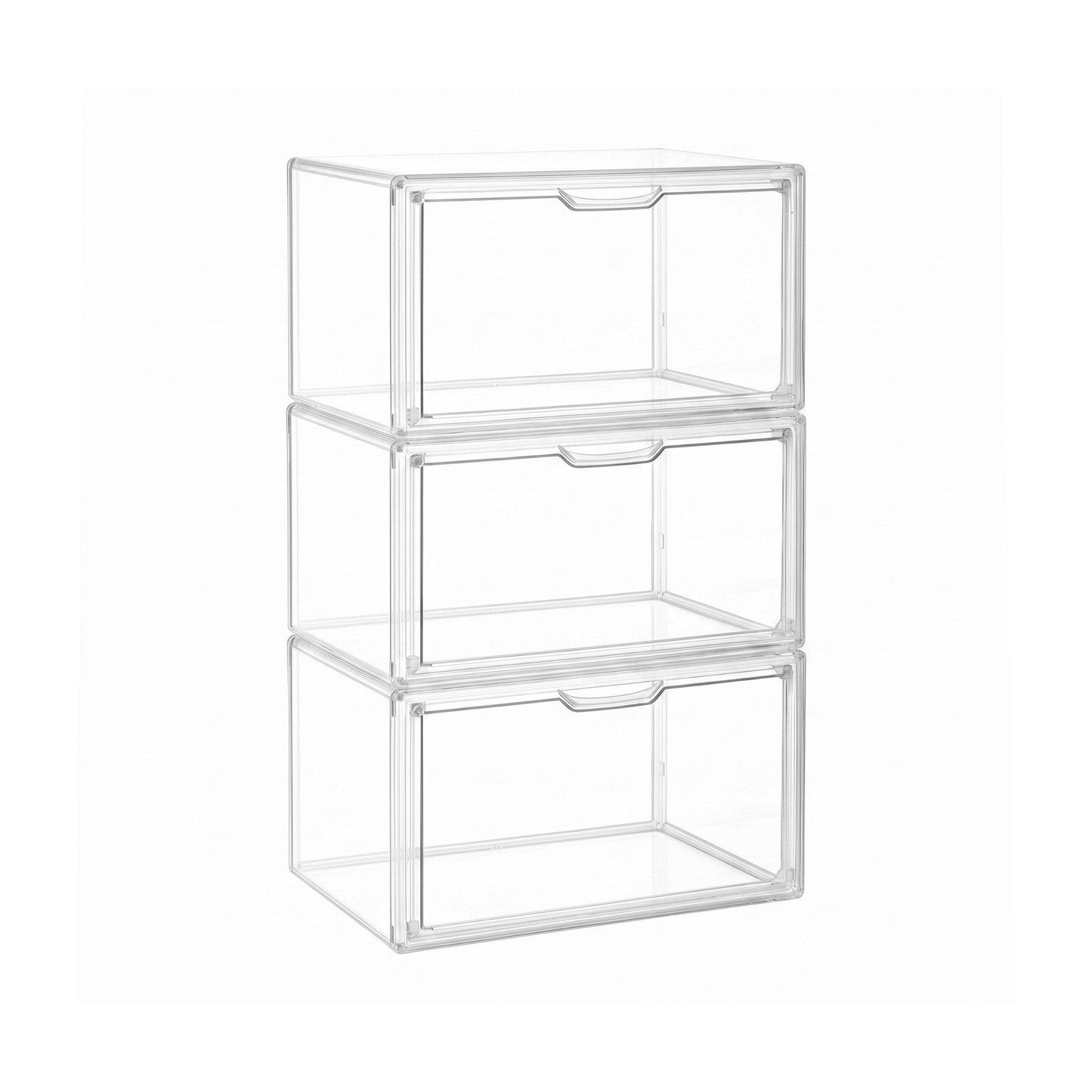 Artiss Clear Acrylic Display Case 3 Pack Toy Storage Box DS-27-CLX3