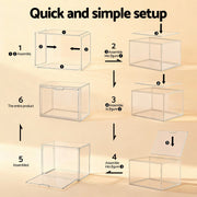 Artiss Clear Acrylic Display Case 3 Pack Toy Storage Box DS-27-CLX3