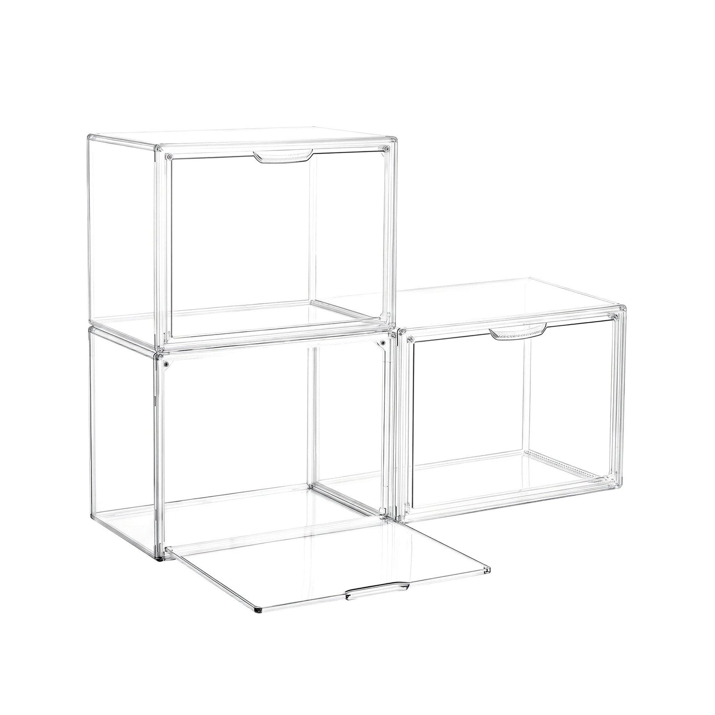 Artiss Clear Acrylic Display Case 3 Pack Toy Storage Box DS-27-CLX3