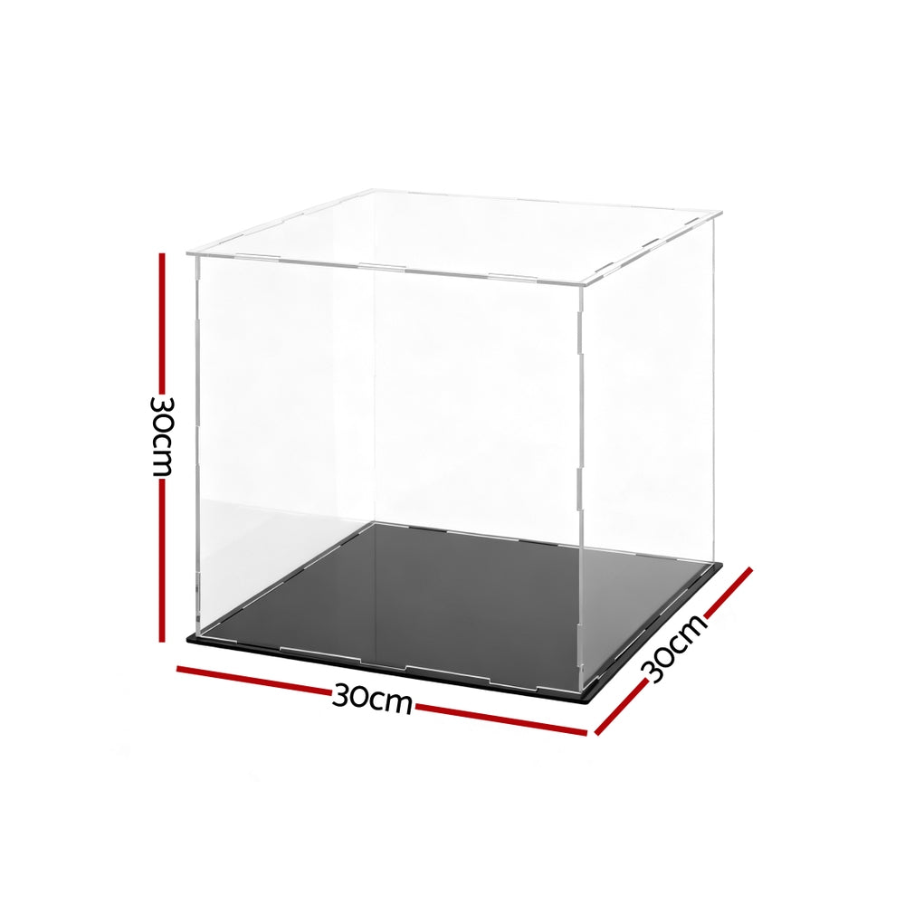 Artiss Clear Acrylic Display Case Dustproof Protection Box For Car Toys 30CM DS-30-CL