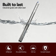 Giantz 2x Drawer Slides Full Extension Locking 227kg 914-1829mm Length DS-76MM-914-SI