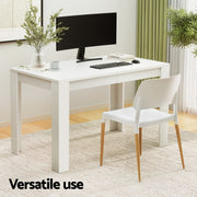 1 Artiss Dining Table and 4 Chairs Set White Wood DSET-120WH-086-WHX4