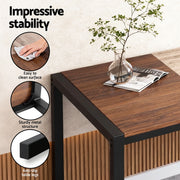 Artiss Dining Table and Chairs Set of 4 Bench Kitchen Furniture Rustic Brown DSET-D-BH25-BR