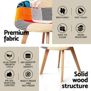 1 Artiss Dining Table and 2 Chairs Set DSW 90cm DSET-DSW90-66FBX2