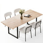Artiss 200cm Extendable Dining Table Set with 4x Dining Chairs Sherpa White DSET-EXT05-W01-WHX4