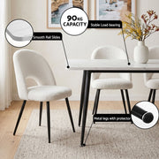 Artiss Dining Table and Chairs Set 5pcs Kitchen Furniture Marble White DSET-MAR150-SHP-WHX4