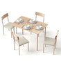 Artiss Dining Table and Chairs Set of 5 Compact Kitchen Furniture Natural Beige DSET-U-5279-WD