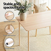 Artiss Dining Table and Chairs Set of 5 Compact Kitchen Furniture Natural Beige DSET-U-5279-WD