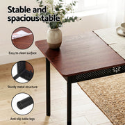 Artiss Dining Table and Chairs Set of 5 Compact Kitchen Furniture Upholstered DSET-U-5281-WAL