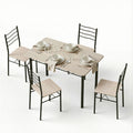 Artiss Dining Table and Chairs Set of 5 Compact Kitchen Furniture Modern Oak DSET-U-5282-WD