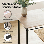 Artiss Dining Table and Chairs Set of 5 Compact Kitchen Furniture Modern Oak DSET-U-5282-WD