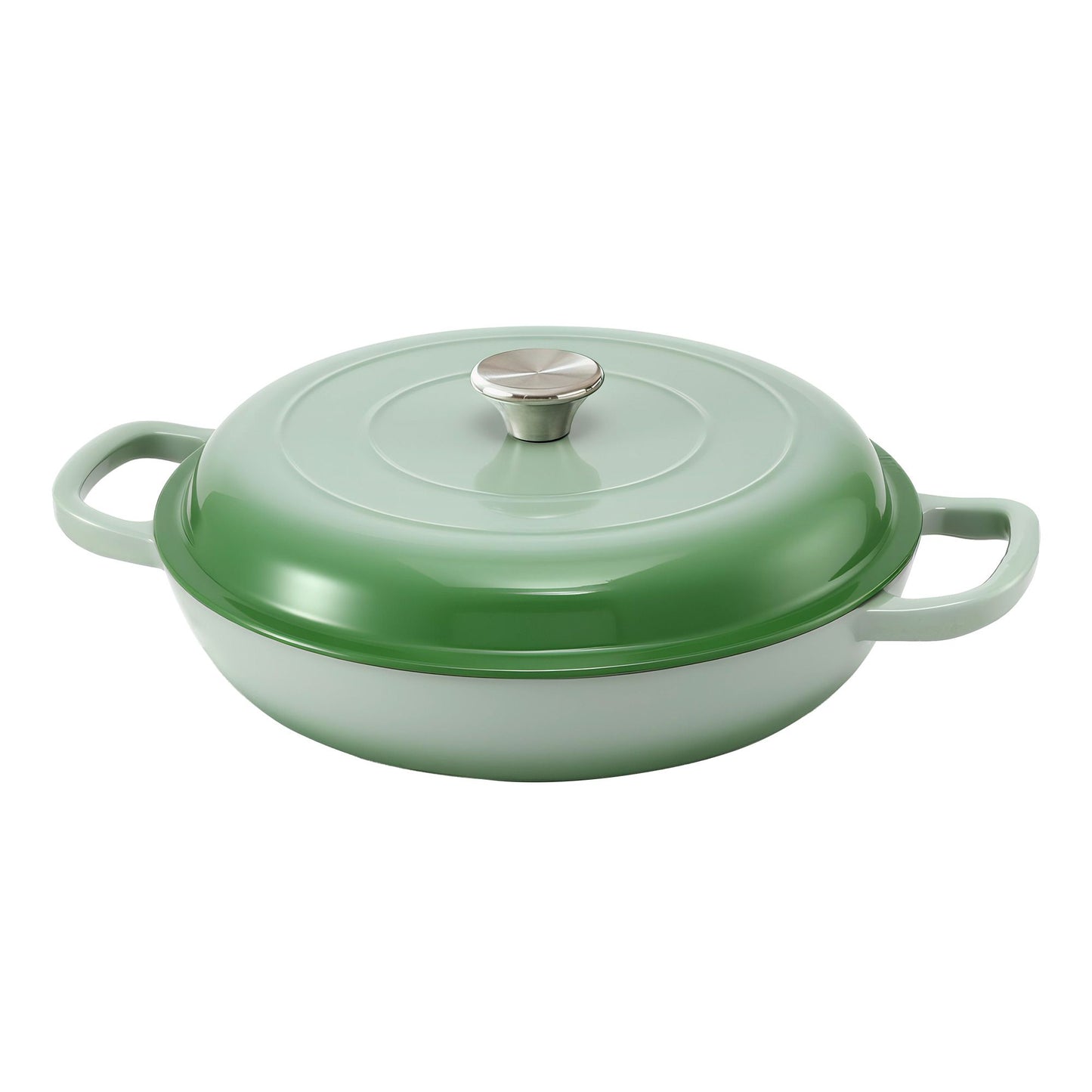 5-Star Chef 3.3L Enameled Cast Iron Dutch Oven Pot with Lid for Sourdough Bread Baking DTO-PAN-GN