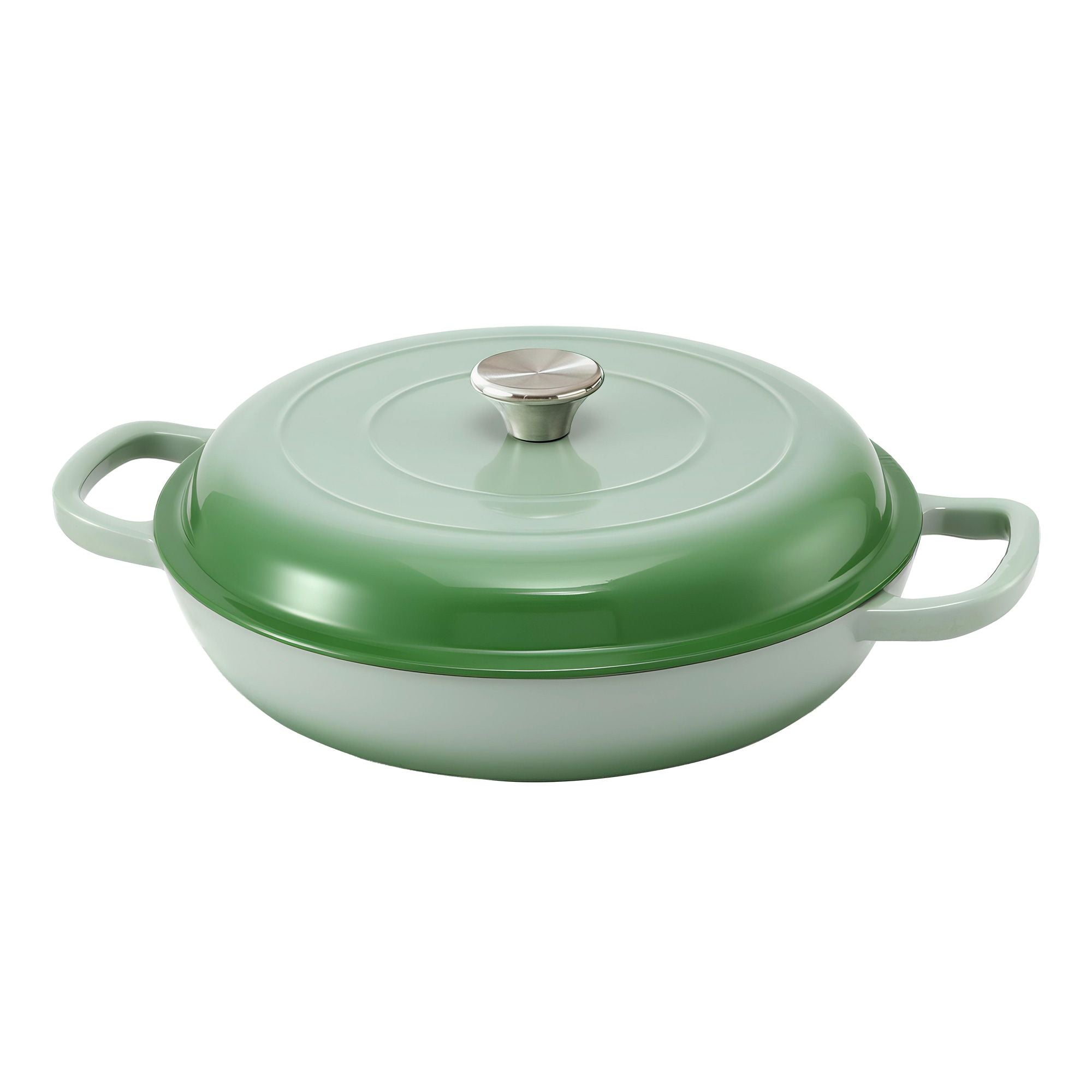 5-Star Chef 3.3L Enameled Cast Iron Dutch Oven Pot with Lid for Sourdough Bread Baking DTO-PAN-GN