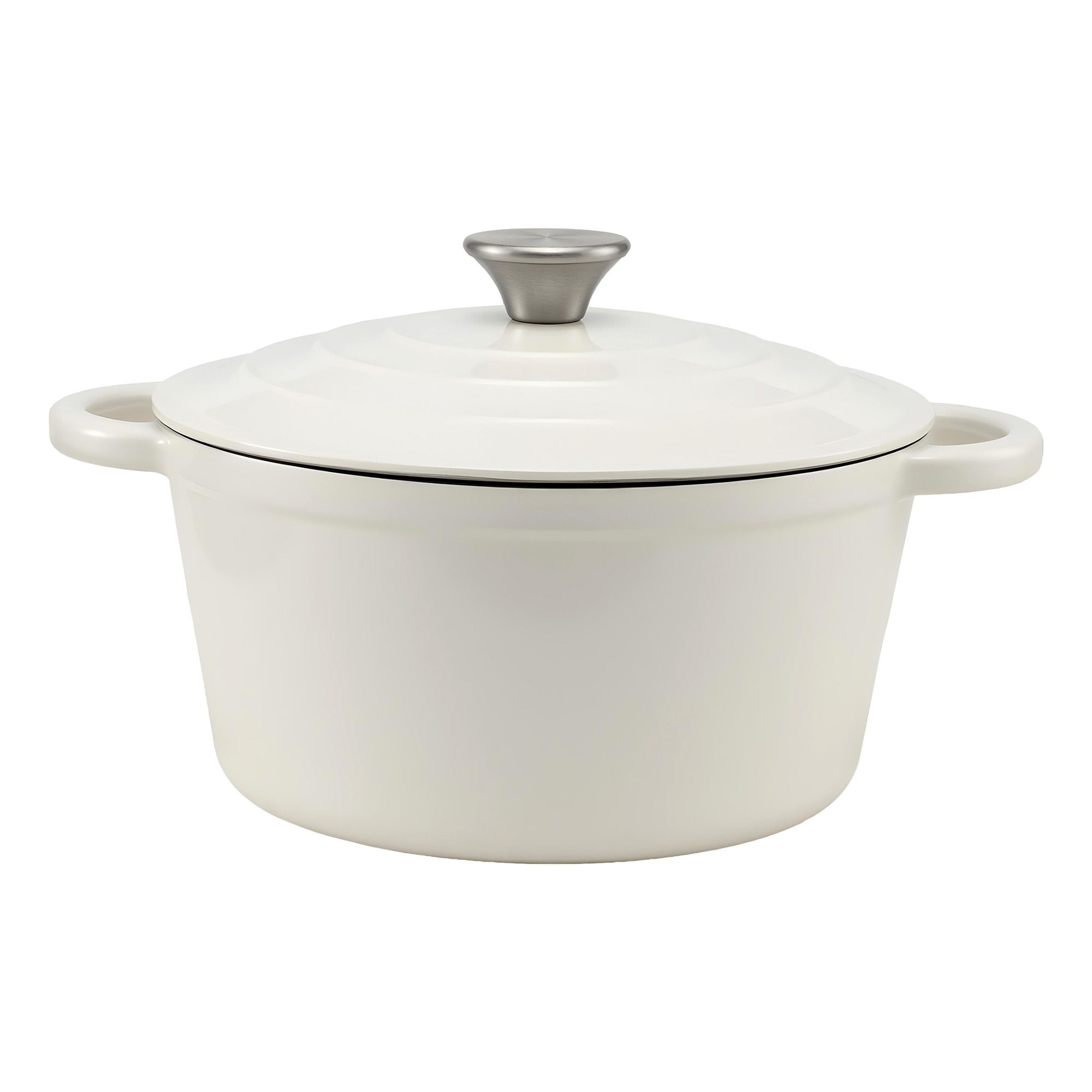5-Star Chef 3.8L Enameled Cast Iron Dutch Oven Pot with Lid for Sourdough Bread Baking DTO-POT-WH