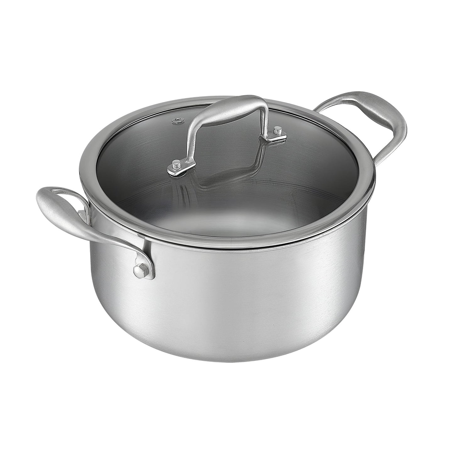 5-Star Chef 4.5L 24cm Stainless Steel Dutch Oven Pot with Lid and Stay-Cool Handle DTO-SS-POT-4.5L-SL