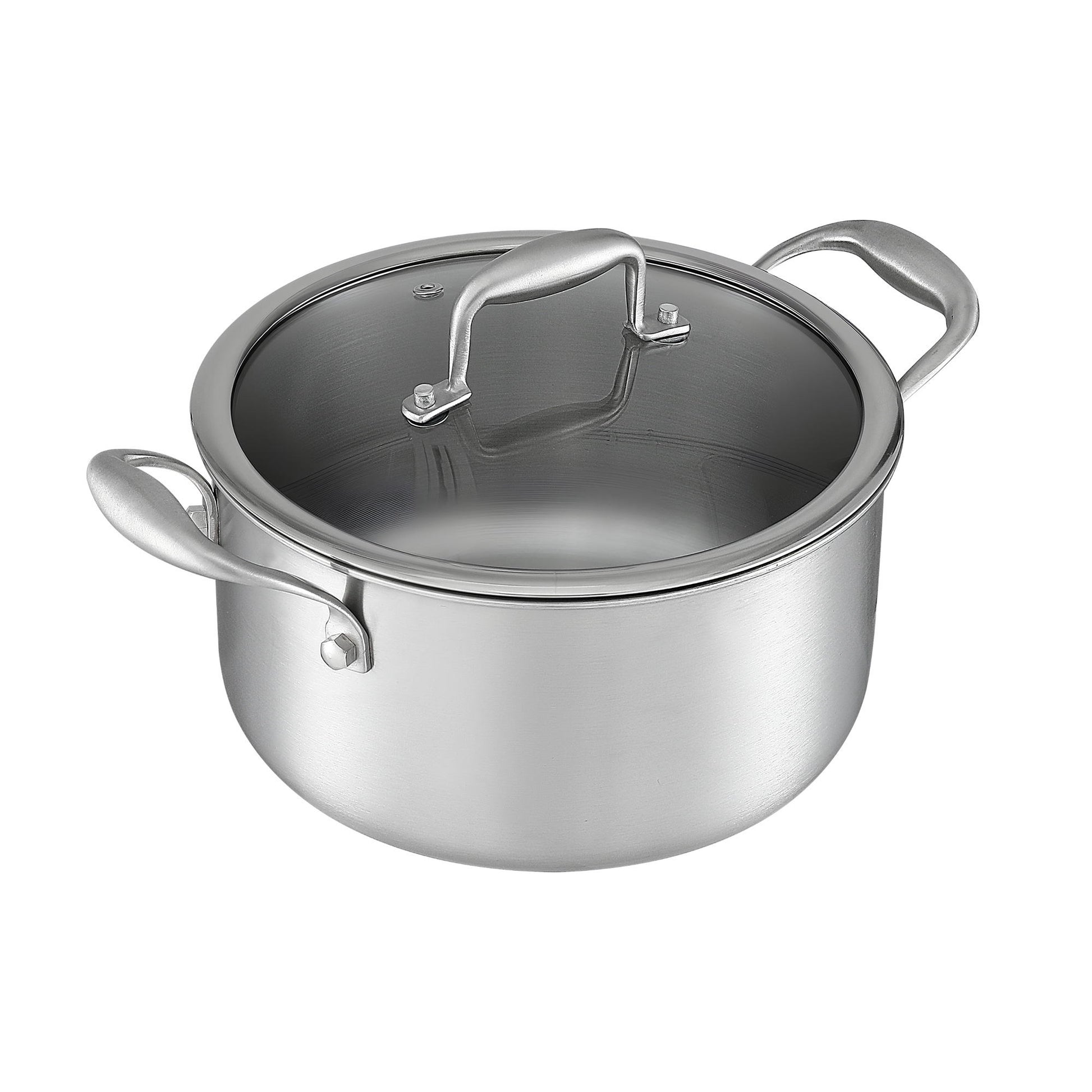 5-Star Chef 4.5L 24cm Stainless Steel Dutch Oven Pot with Lid and Stay-Cool Handle DTO-SS-POT-4.5L-SL