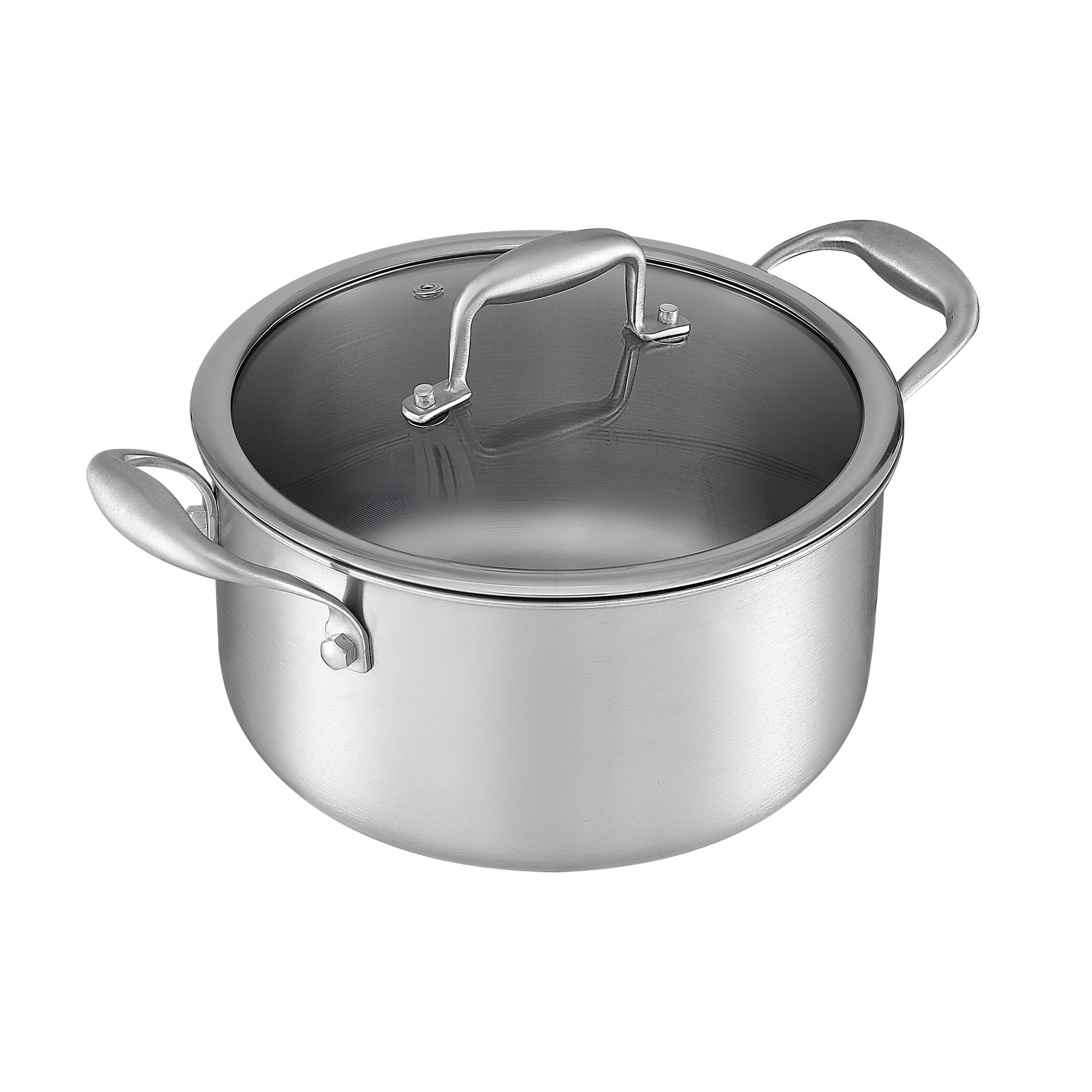 5-Star Chef 4.5L 24cm Stainless Steel Dutch Oven Pot with Lid and Stay-Cool Handle DTO-SS-POT-4.5L-SL