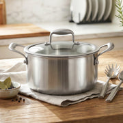 5-Star Chef 4.5L 24cm Stainless Steel Dutch Oven Pot with Lid and Stay-Cool Handle DTO-SS-POT-4.5L-SL