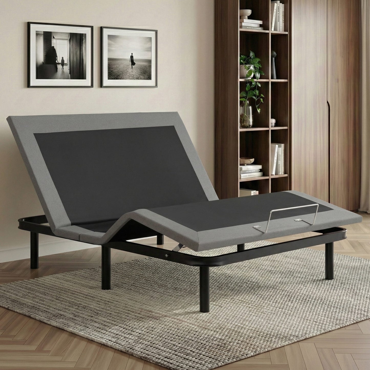 Artiss Adjustable Bed Frame Queen Size Electric Bed Base Wireless Remote Control Zero Gravity Power Bed EAB-8183-BK-Q
