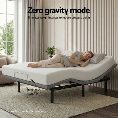 Artiss Adjustable Bed Frame Queen Size Electric Bed Base Wireless Remote Control Zero Gravity Power Bed EAB-8183-BK-Q