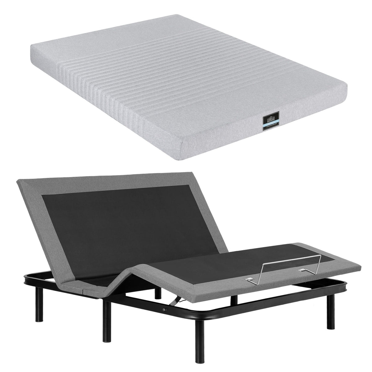 Artiss King Adjustable Electric Bed Base and Giselle NOBLE 15cm Memory Foam Mattress Set